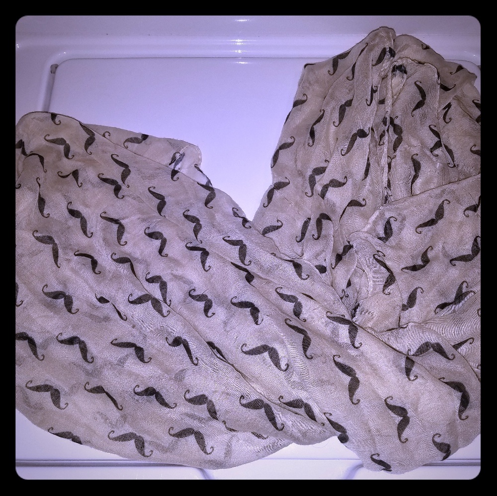 Mustache infinity scarf